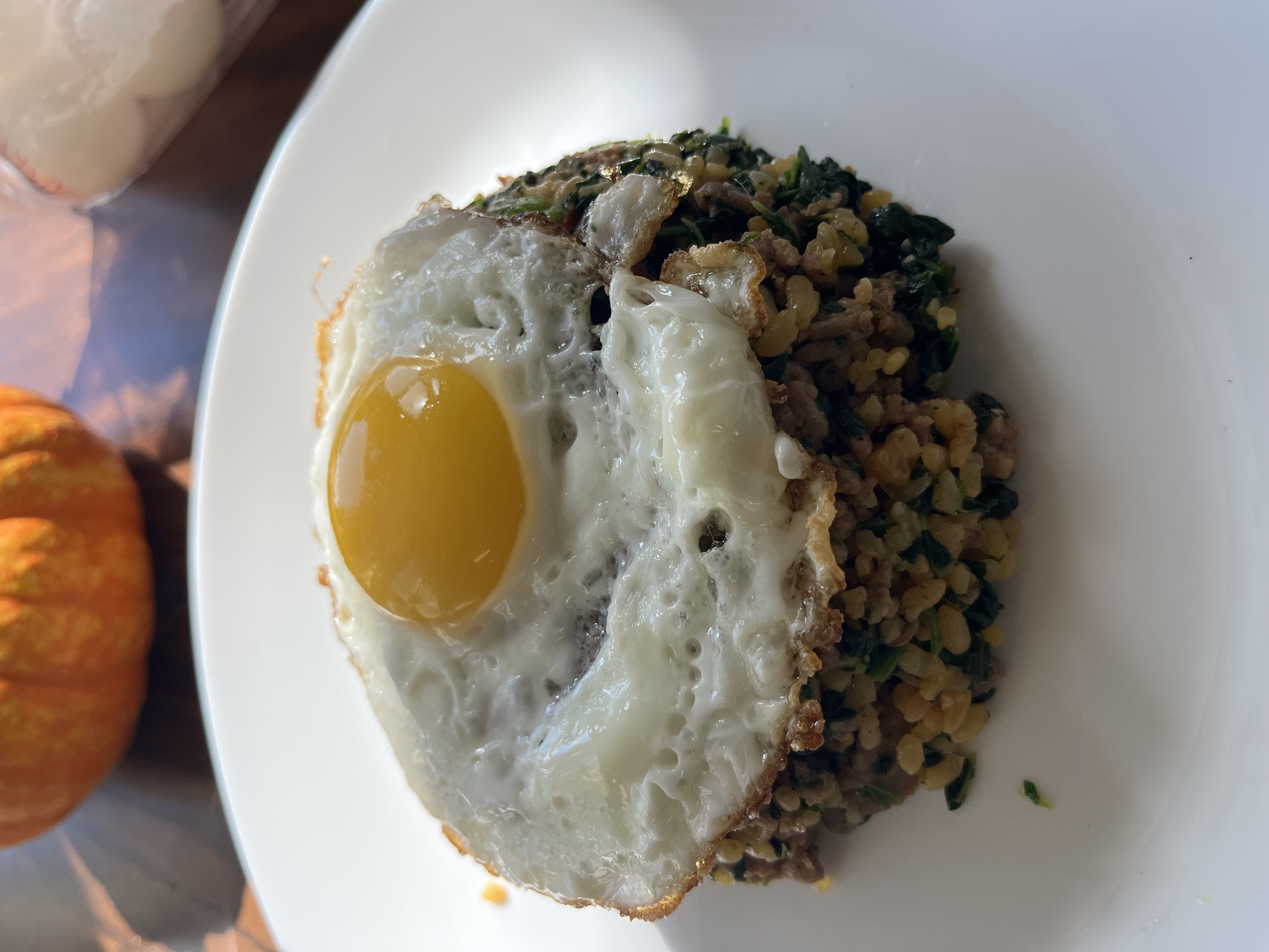 Puerto Rican Style Pork Stir Fry with Fried Egg